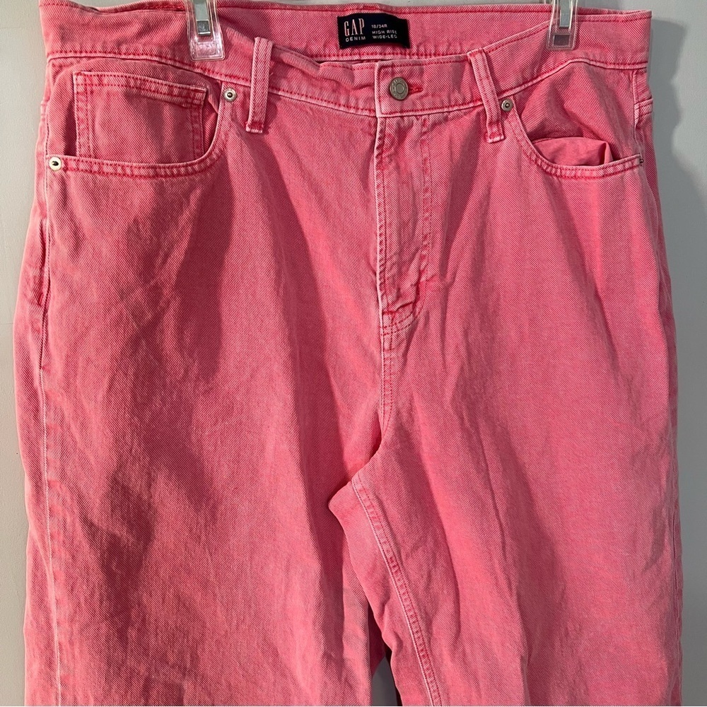 GAP pink cargo hi rise wide leg jeans baggy skater pants street style hip hop - Picture 5 of 10